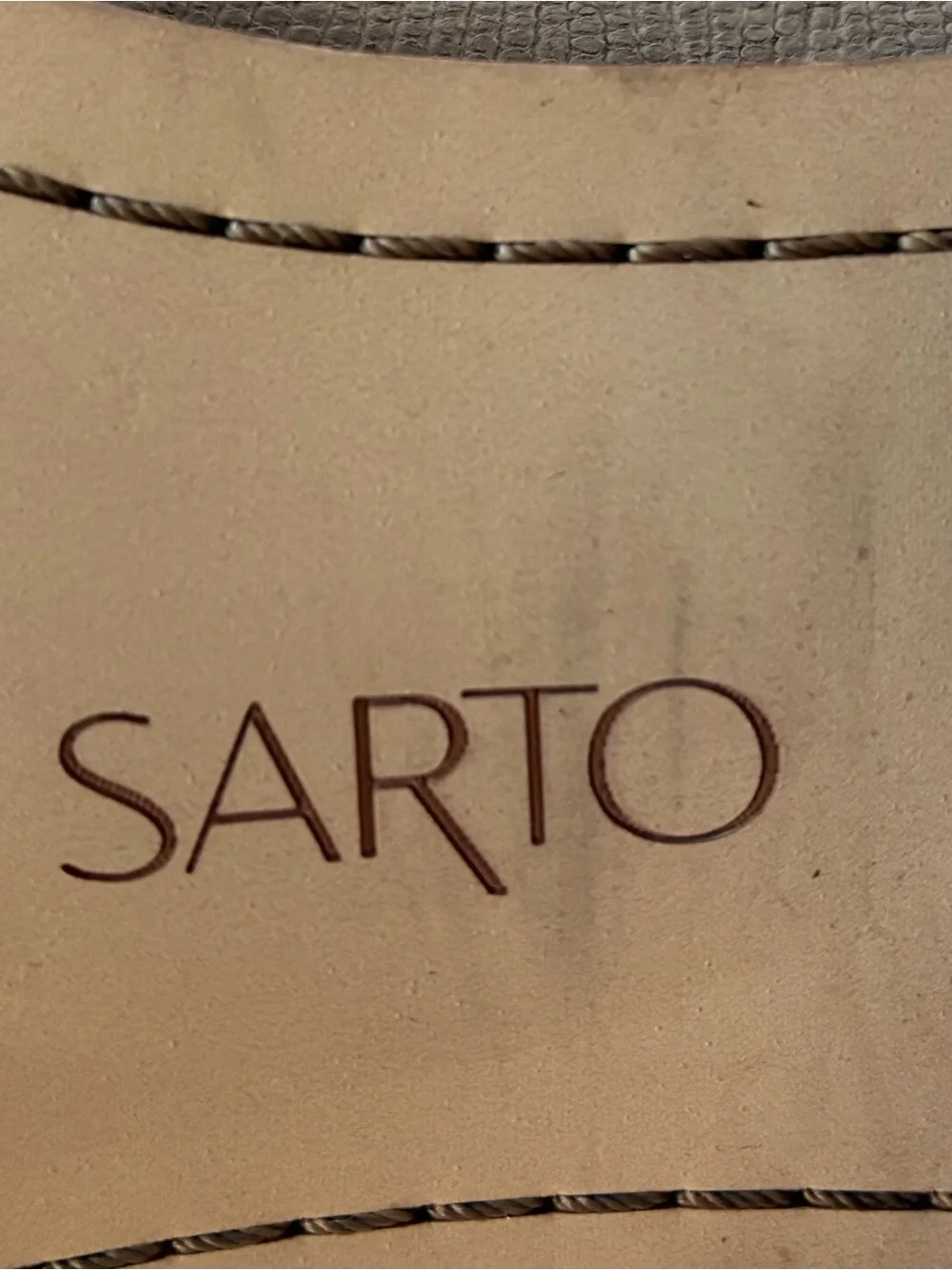 SARTO By Franco Sarto Tan Croc-Embossed Leather Penny Loafers